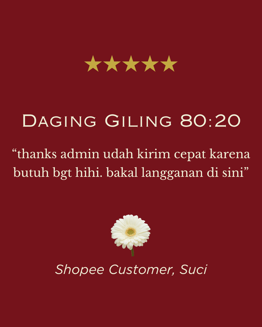 Shopee Customer, Suci